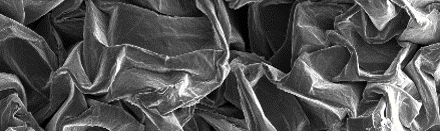 Wrinkled graphene oxide sheets